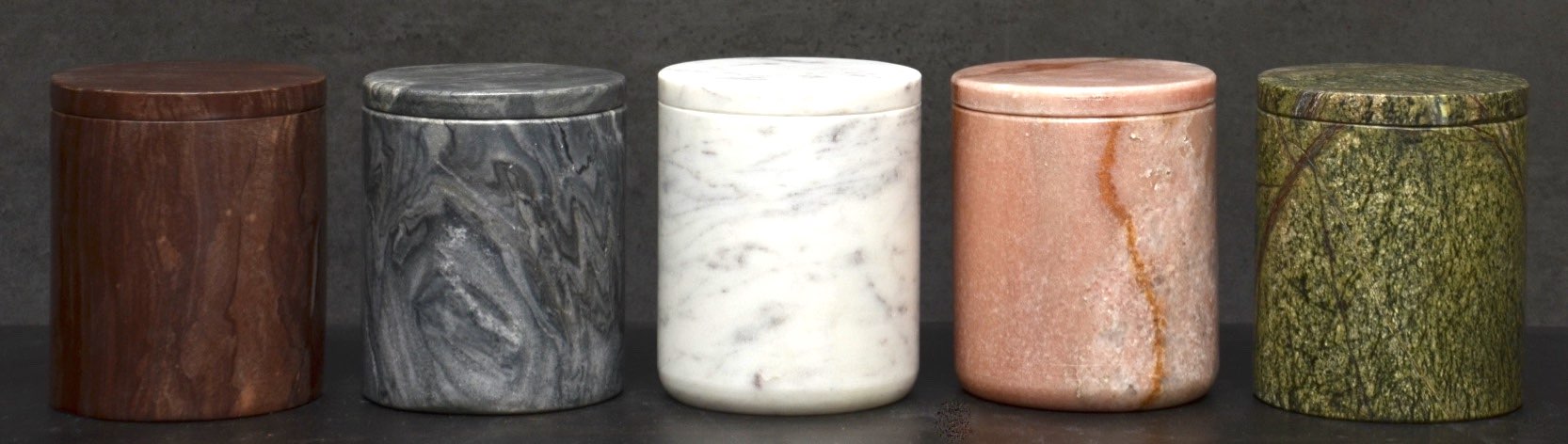Marble Canisters with Lids