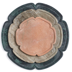 Set of Three Curvy Hex Plates