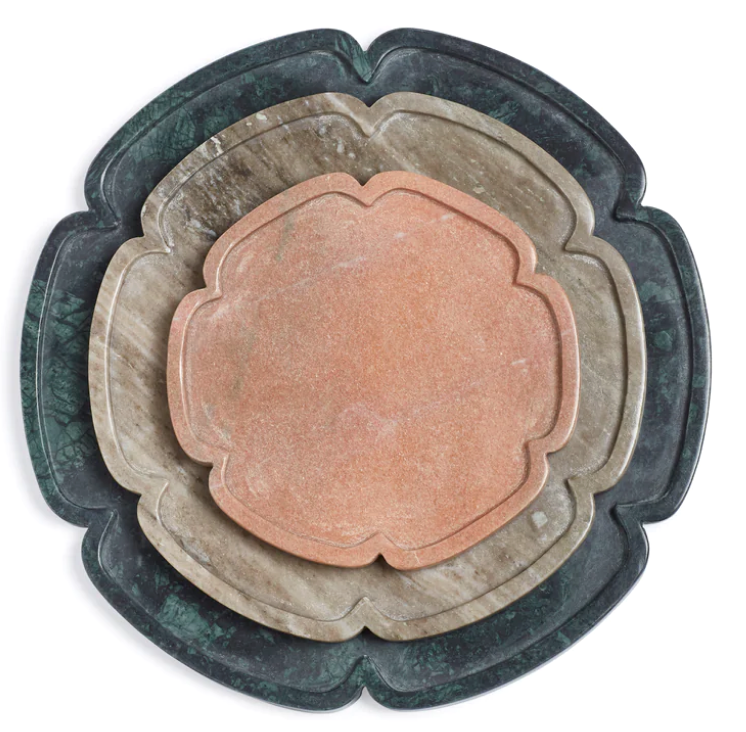 Set of Three Curvy Hex Plates