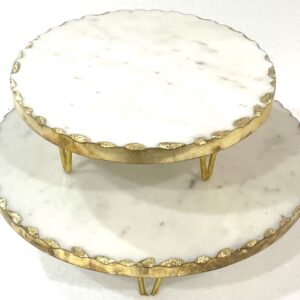 Marble Platforms with Gold Foiling and Feet