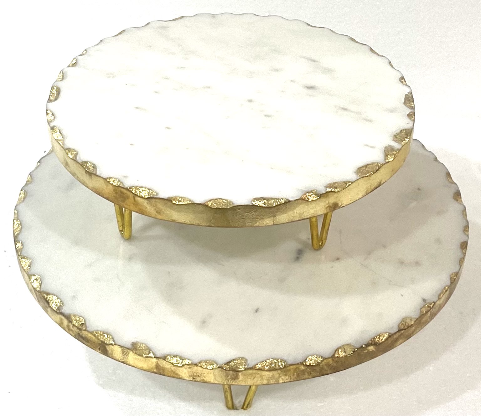 Marble Platforms with Gold Foiling and Feet