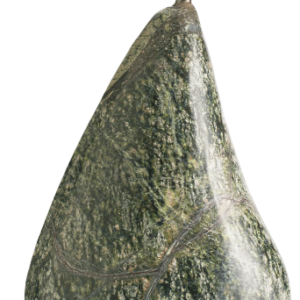 Forest Green Marble Pear with Metal Stem