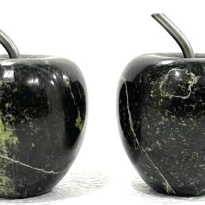 Marble Apple with Metal Stem
