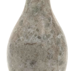 White/Beige Marble Pear with Metal Stem