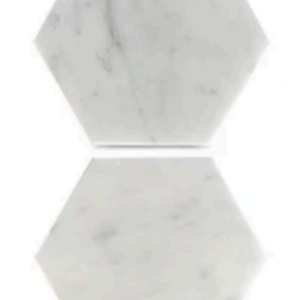 Hexagon Trivet- Creamish White Marble