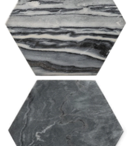 Hexagon Trivet- Gray Marble