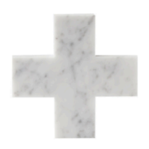 Cross Trivet - Creamish White Marble