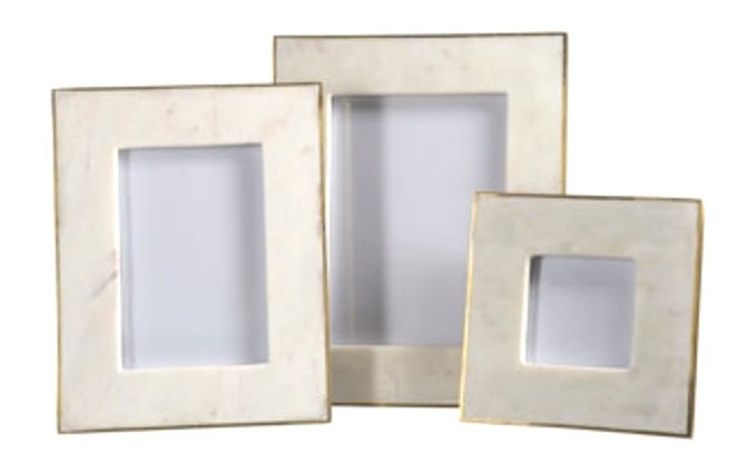 Marble Photo Frame with Brass Border