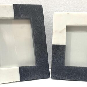 Black Marble and White Marble Jointed Photo Frames