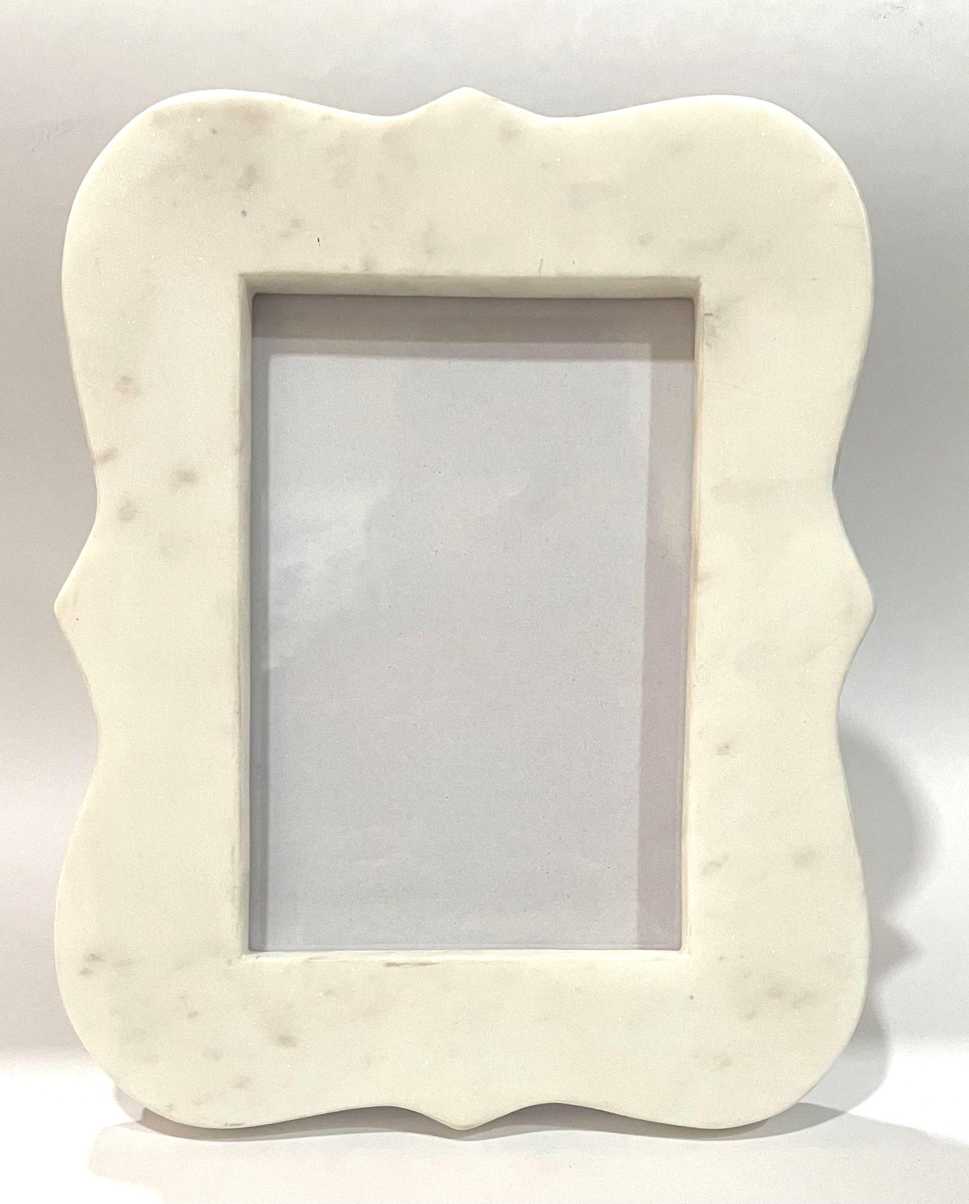 Creamish White Marble Photo Frame with MDF Backing