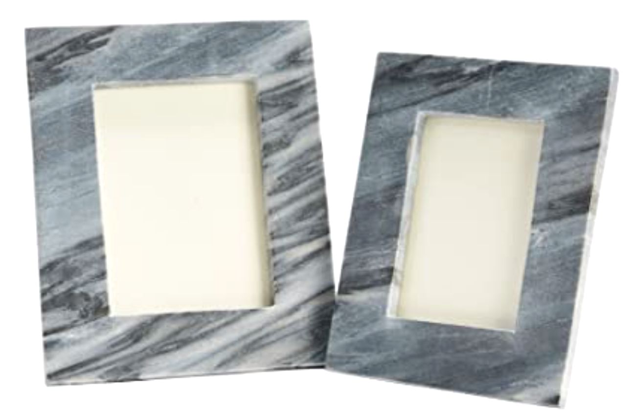 Gray Marble Photo Frame with MDF Backing