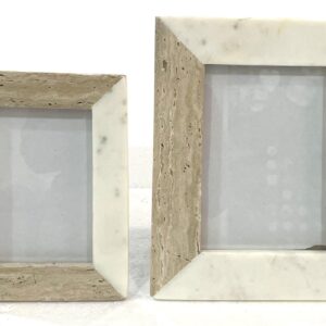 Beige Travertine and Marble Jointed Photo Frames