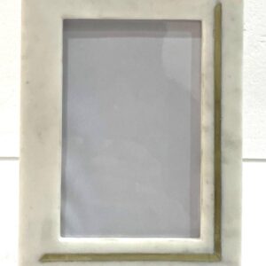 Marble Photo Frame with Brass Inlay and MDF Backing