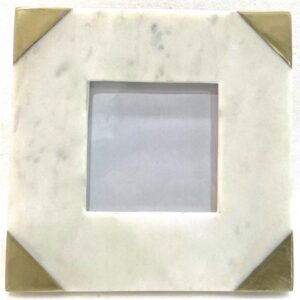 Marble Photo Frame with Brass Inlay and MDF Backing