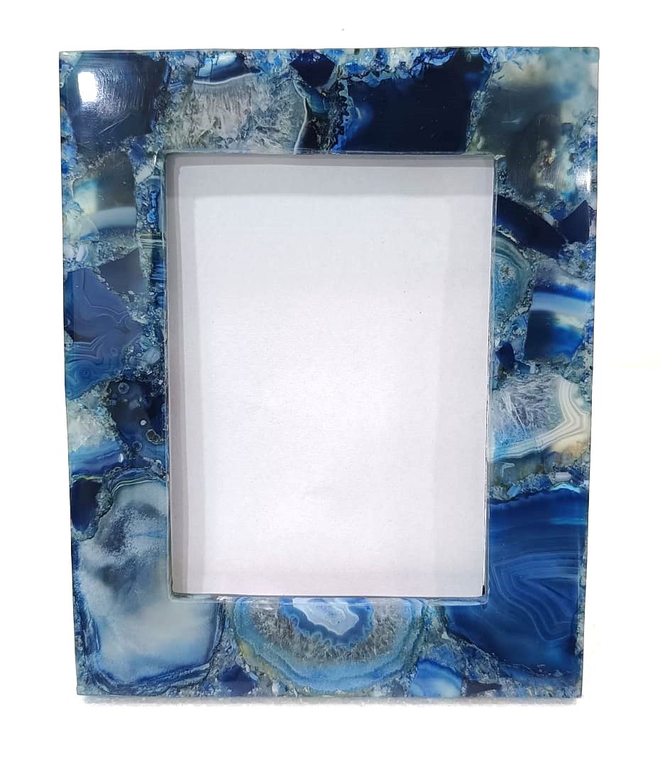 4x6 and 5x7 Blue Agate Photo Frame
