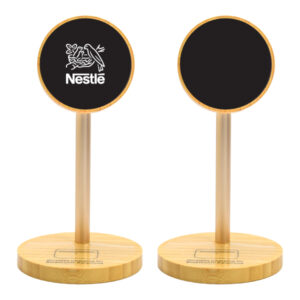 HM W16 BAMBOO WIRELESS CHARGER STAND LIGHT LOGO