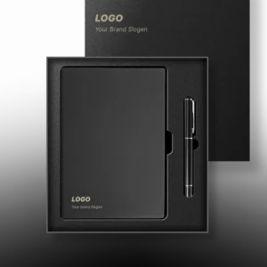 Classic Leather Bound Notebook Gift Set for Office Executives