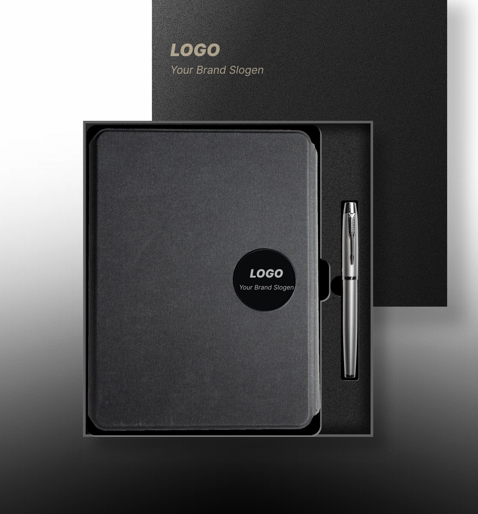 Multi-Functional Wireless Charging Notebook Gift Box for Office