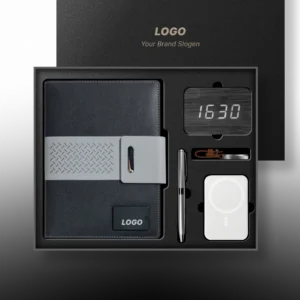 Modern Corporate Tech Set Charging Notebook in Custom Box