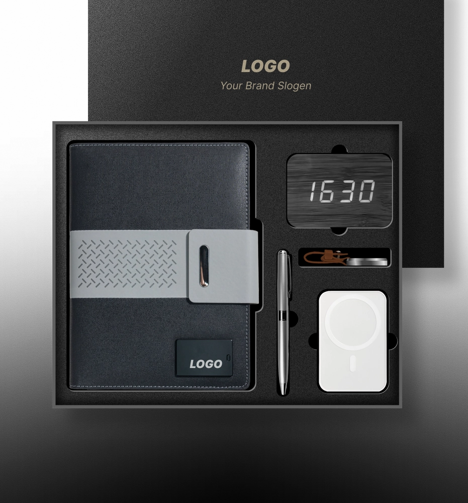 Modern Corporate Tech Set Charging Notebook in Custom Box