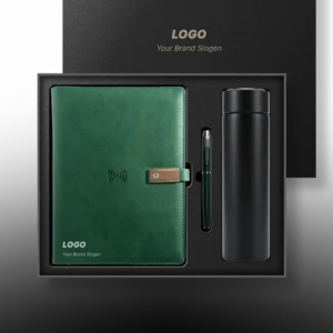Thermo PU Leather Charging Notebook Gift Box