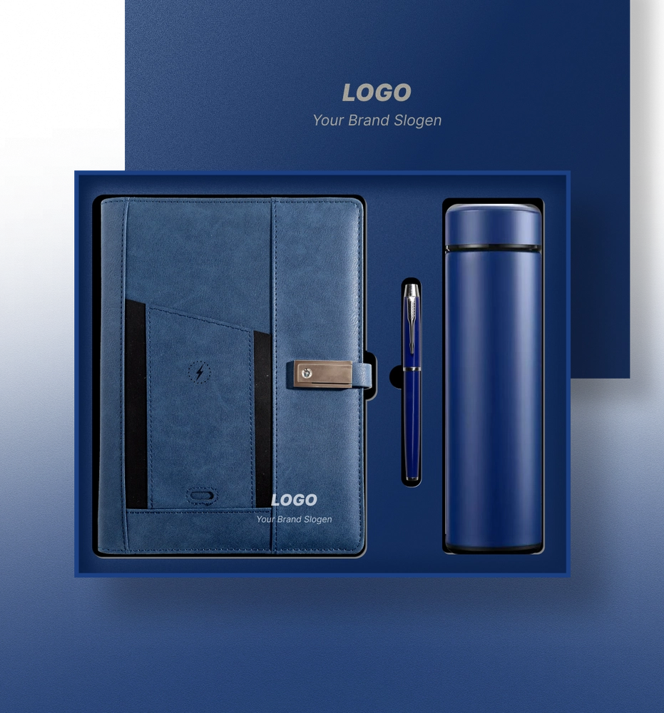 Durable PU Leather Power Bank Journal with Magnetic Box