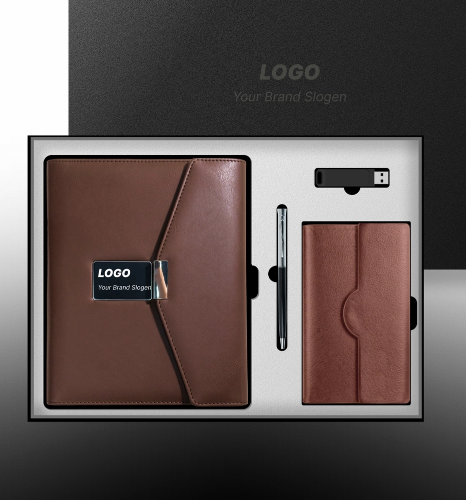 Modern Executive Power Bank Diary Set with Custom Presentation Box
