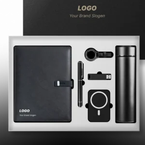 Elegant Tech Stationery Set with Built-in Power Bank Box