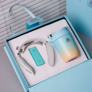 Minimalist Wellness Essentials Neck Massager And Health Branding Corporate Gift Box
