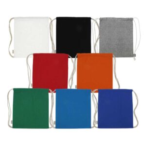 Recycled Cotton Drawstring Bags, 145gsm