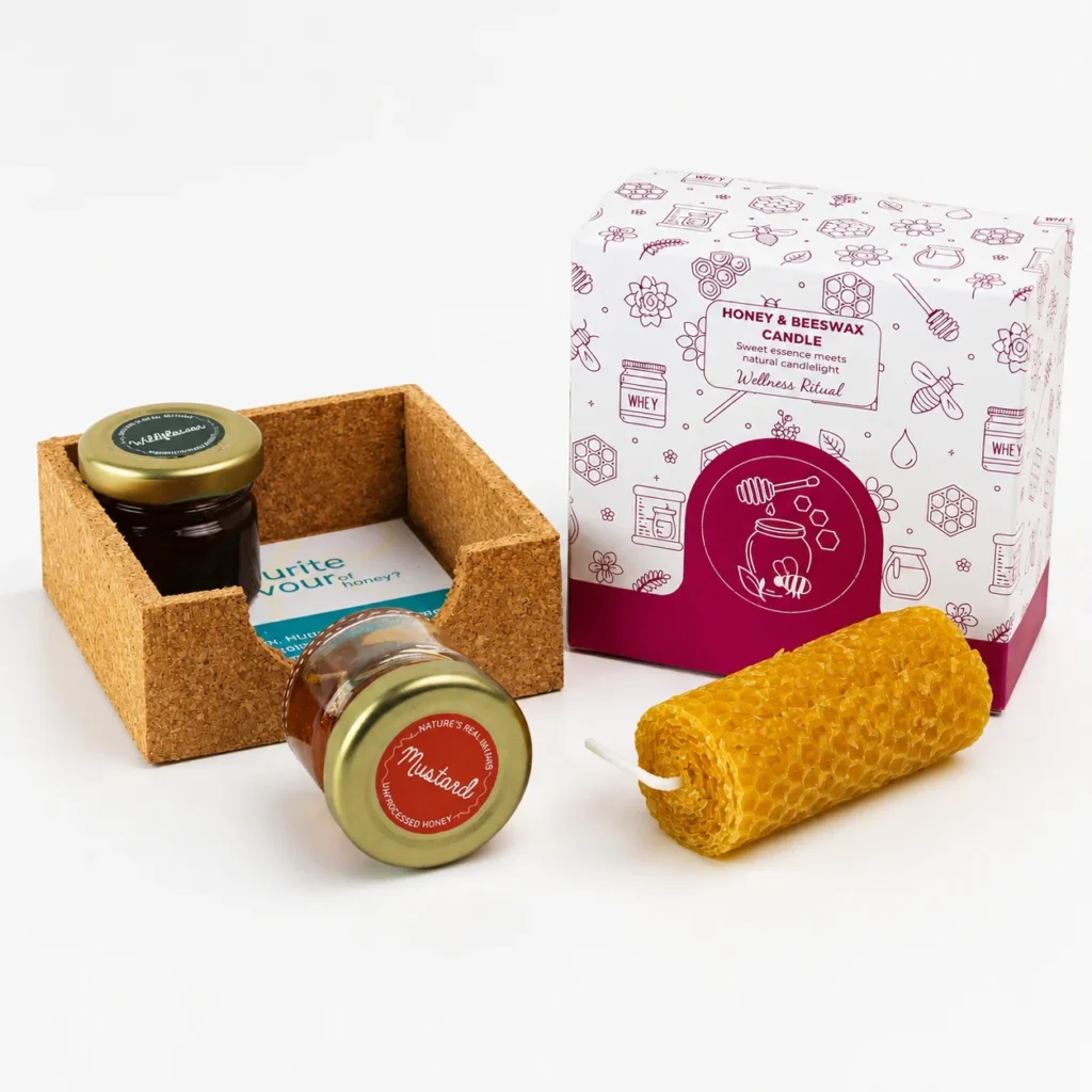 2 Honey + Beeswax candle