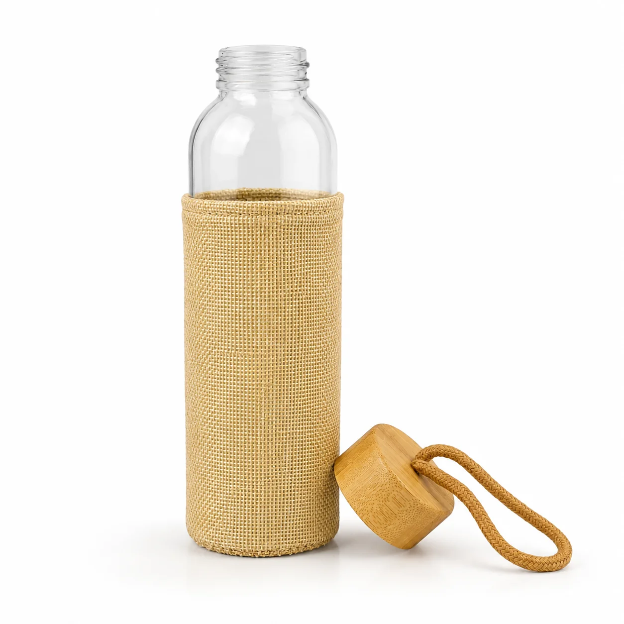 Glass Bottle with Jute Sleeve (500ml)