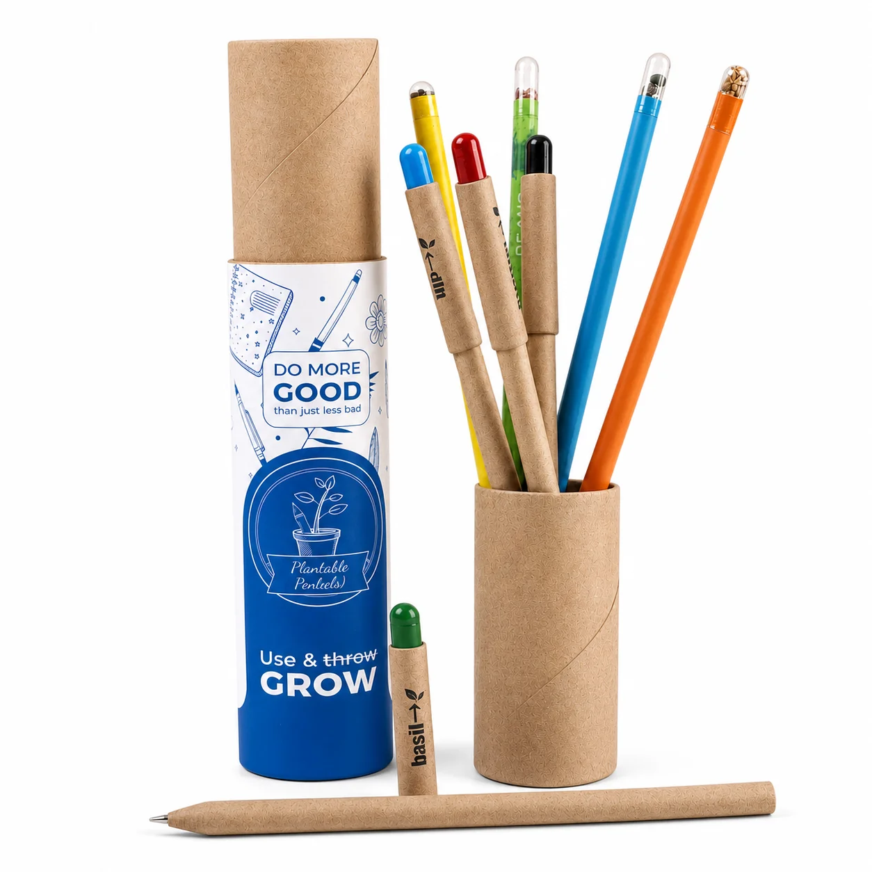 Alt- Plastic 4+4 Combo Plantable seed pens & Pencils
