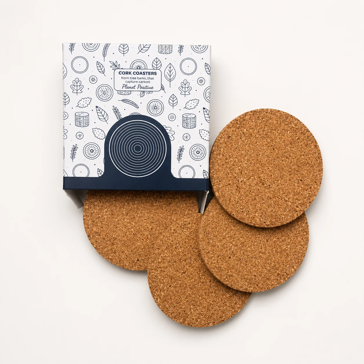 Cork Coasters Set (4pc)