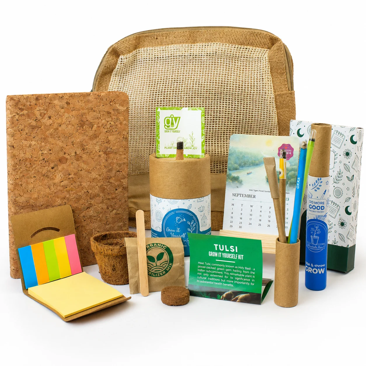 Cork Diary Jute Desk Kit