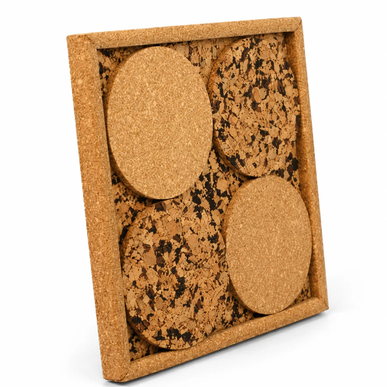 Cork Tray with 4 Coasters (8.5" x 8.5")