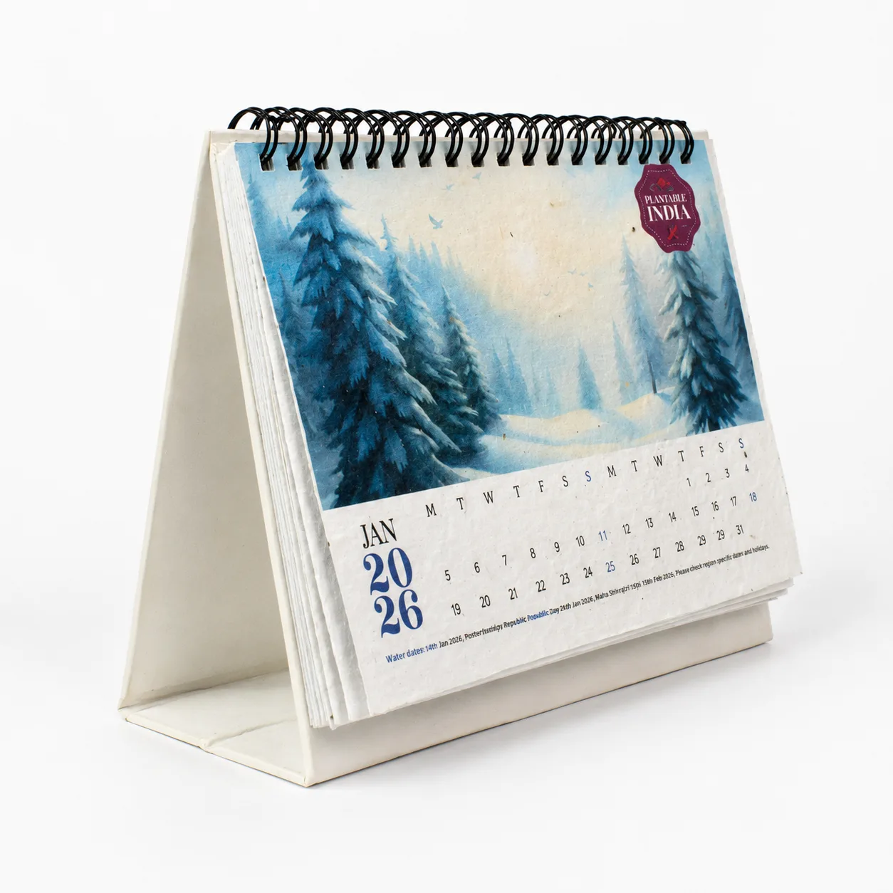 WireO Bloom Desk Calendar | B6 | Landscape