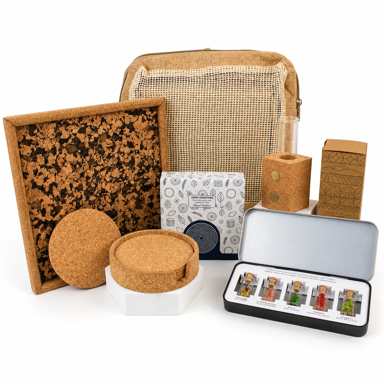 Cork Tray Desk Gift Bag