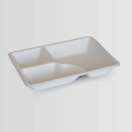 Bagasse Meal Tray (3 - 9 CP)